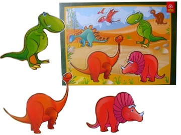 PUSH PUZZLE 5 - 10 штук ДИНОЗАВРЫ КЛУБЫ