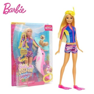 LALAK BARBIE NURKOWANIE Z DELFINEM LALKA FBD63