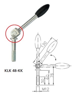 РУЧКА РУЧКА ВИНТ ДЛЯ ЗАЖИМА ОПОРНОГО КОЛЕСА