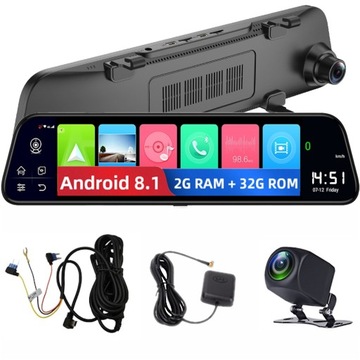 Najnowszy 12 cal Lusterko Android ADAS 4G WiFi GPS