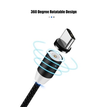 МАГНИТНЫЙ КАБЕЛЬ 3в1 USB-C МИКРОУСБ IPHONE QC 3.0