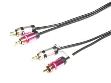 Кабель 2RCA-2RCA VITALCO slim RK232 0,5м