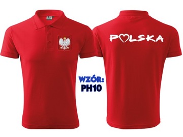 Футболка-поло POLAND FAN EAGLE с вышивкой