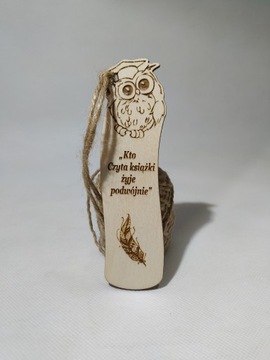 Деревянная закладка с гравировкой «Сова»