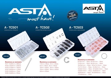 A-TC501 ZAWLECZKI PROSTE IGIEŁKOWE 1000 SZTUK ASTA
