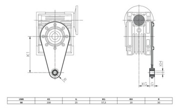 Мотор-редуктор STM UMI 90 / червячный редуктор