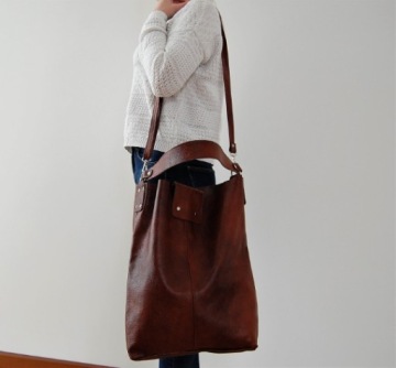 КОЖАНАЯ СУМКА-ШОППЕР 100% НАТУРАЛЬНАЯ КОЖА