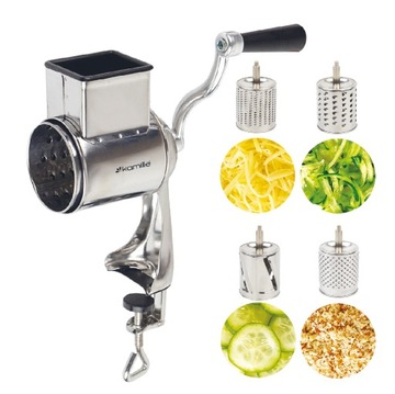 МАШИНА терка, шинковка, измельчитель для овощей, деликатесов, сыра + 4 насадки