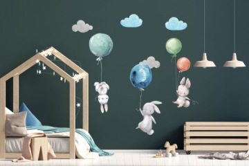 Наклейки кролики кролики воздушные шары для детей XL