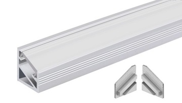 2m profil TRILINE-MINI aluminium do LED+2 zaślepki