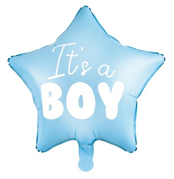 BALON FOLIOWY GWIAZDKA IT`S A BOY 48CM BABY SHOWER