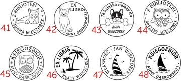 НАБОР КРУГЛОЙ ШТАМПЫ GRIEF EXLIBRIS EX LIBRIS ДИАМЕТР 4 СМ