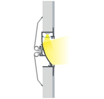Профиль плинтусный TIANO LED анод 1м