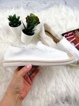 ТЕННИСНЫЕ ОБУВИ БАЛЕРИНЫ ЭСПАДРИЛЕ КРОССОВКИ БЕЛЫЕ 39