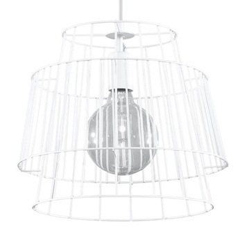 Zwis Lampa Wisząca GATE Biała Stal E27 LED SOLLUX