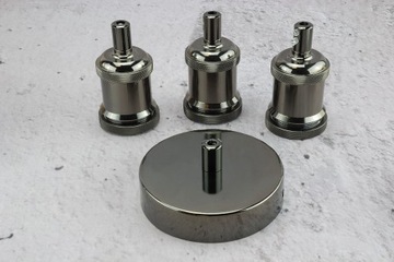 metalowa oprawka e27 czarna VINTAGE z kołnierzem lampa pająk edison LOFT