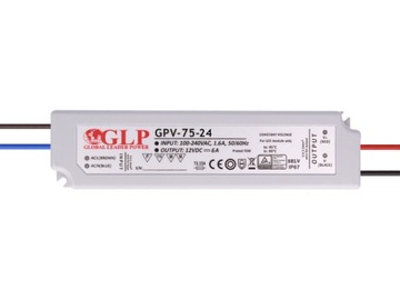 БЛОК ПИТАНИЯ СВЕТОДИОДОВ GLP 24В/3А 75Вт GPV-75-24