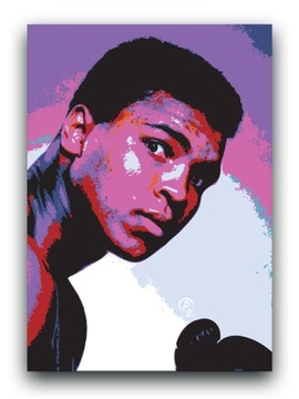 MUHAMMAD ALI - OBRAZ 120x80 - canvas plakat bokser