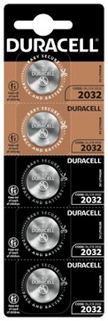 5 литиевых батарей Duracell CR2032 2032 DL2032 3 В