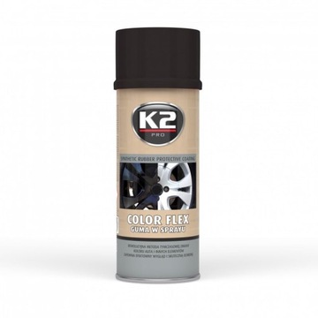 K2 COLOR FLEX CZARNY POŁYSK 400 ML - guma w sprayu