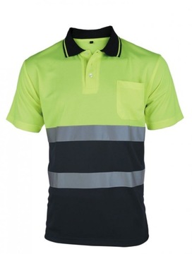 KOSZULKA POLO OSTRZEGAWCZA VIZWELL VWPS13 r. L żółta