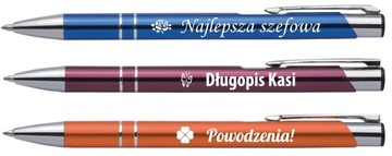 DŁUGOPIS Z TWOIM GRAWEREM CZARNY WKŁAD+ETUI MATURA