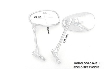 ЗЕРКАЛА ЗЕРКАЛО HONDA VT 600 750 ТЕНЬ ХРОМ