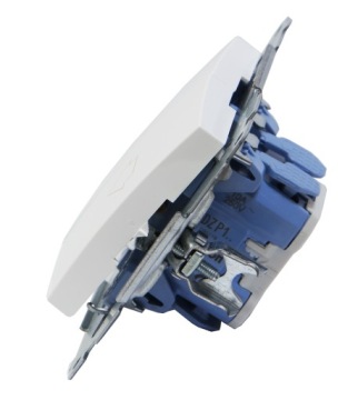 Белая кнопка для рольставен Simon54