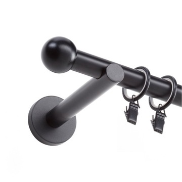 ЧЕРНЫЙ МЕТАЛЛИЧЕСКИЙ КАРДИН 19 мм / 220 см РАЗЛИЧНЫЕ МОДЕЛИ