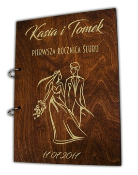 ALBUM NA ZDJĘCIA NA ROCZNICĘ ŚLUBU PREZENT GRAWER