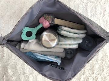 БОЛЬШАЯ СУМКА-ОРГАНИЗАТОР ДЛЯ КОЛЯСКИ С БЕГИПОТАМАМИ