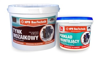 NPB Tynk Mozaikowy Żywiczny 13 kg + Grunt 3 kg