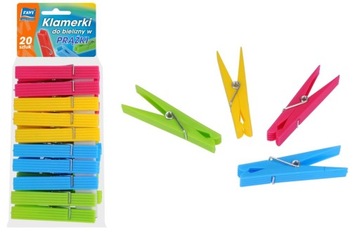 KLAMERKI DO BIELIZNY W PRĄŻKI 20SZT