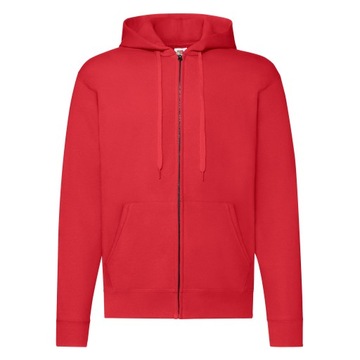 BLUZA Z KAPTUREM NA SUWAK - FRUIT red L