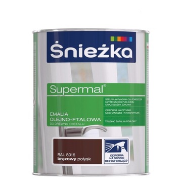 Śnieżka Supermal Emalia ftalowa 0,4L Brąz RAL 8016