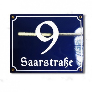 TABLICA ADRESOWA NUMER DOMU TABLICZKA METALOWA NA DOM 20x25 CM EMALIOWANA