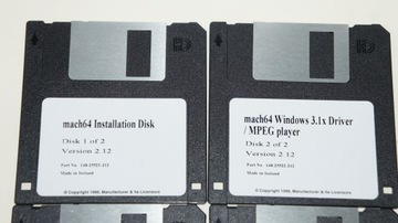 Дискеты 5 шт. MACH64 Windows MPEG драйверы.