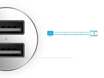 Автомобильное зарядное устройство ROCK Sitor PLUS 2xUSB 2.4A