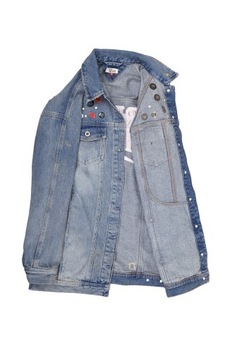 TOMMY HILFIGER KURTKA JEANSOWA LONG OVERSIZ S