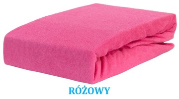 PRZEŚCIERADŁO FROTTE Z GUMKĄ 120x200 RÓŻOWE
