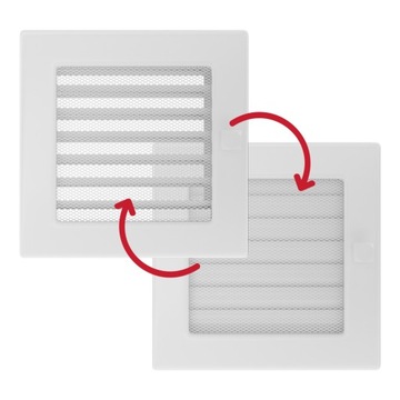 Решетка вентиляционная черная с жалюзи 22х22.