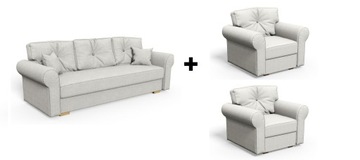 KANAPA sofa WERSALKA Zestaw FOTEL 2 fotele 3+1+1