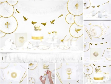 Салфетки для причастия, золото и серебро, НАБОР