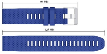 Синий силиконовый garmin fenix 5s плюс ремень