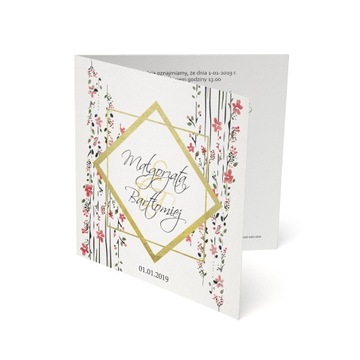 ZAPROSZENIA ŚLUBNE PŁÓTNO Rustykalne wianki kwiaty