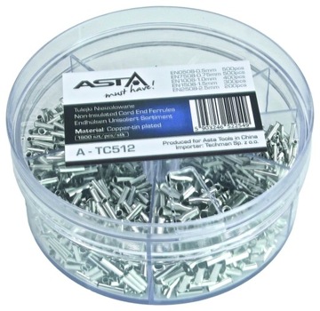 Неизолированные наконечники 1900 шт., разные размеры.