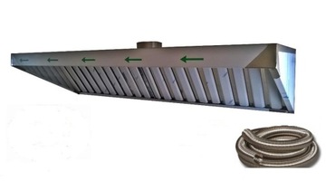 Okap Gastronomiczny S 170x70x40 Filtry Nowy Rura