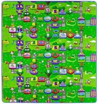 ОБРАЗОВАТЕЛЬНЫЙ КОВРИК ПЕННЫЙ, 2 ТЕРМОСТОРОНЫ 180/120