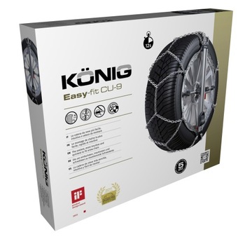 Цепи противоскольжения EASY-FIT 9 мм KN 97 225/40R18
