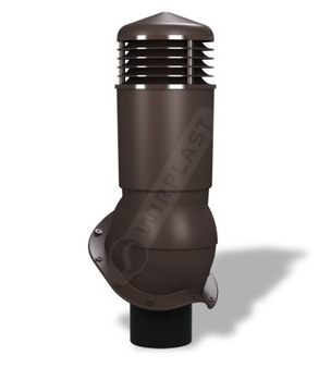 Вентиляционный дымоход изолирован кровлей из листового металла 125.